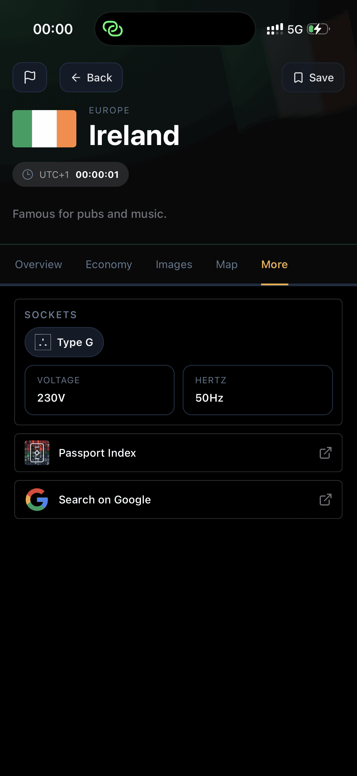 More tab