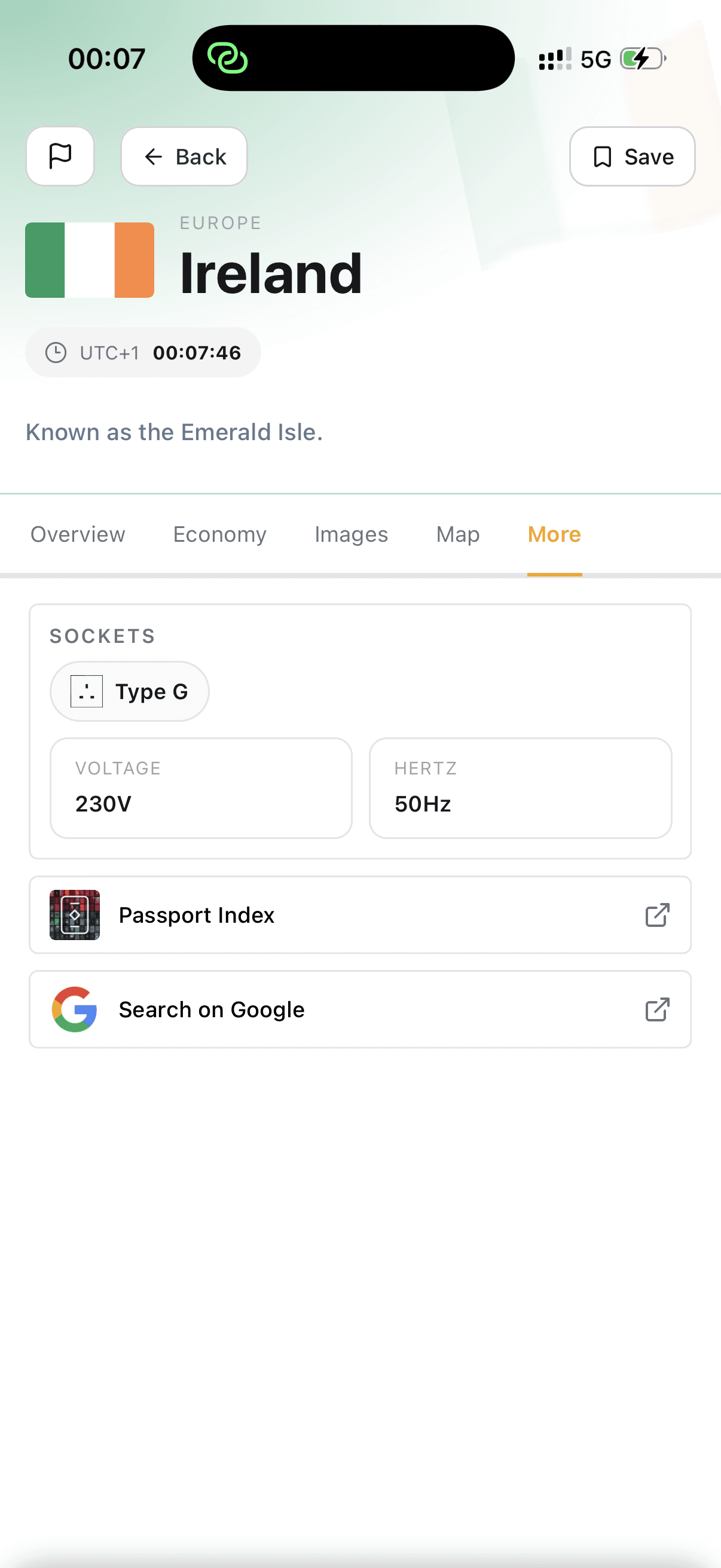 More tab